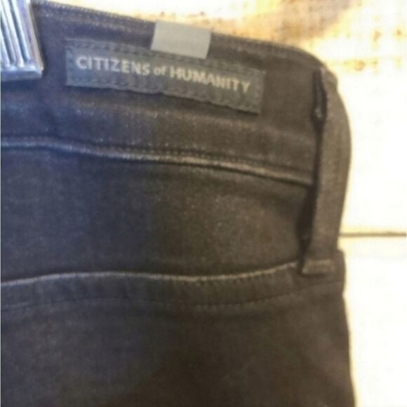 Citizens of Humanity Black Studded Rocket Ankle High Rise Skinny Jeans Size 26 - Picture 10 of 11
